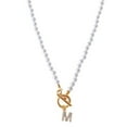thumbnail image 6 of Pearl Chain OT Buckle with Diamonds 26 Letter Pendant Clavicle Chain Necklace, 6 of 10