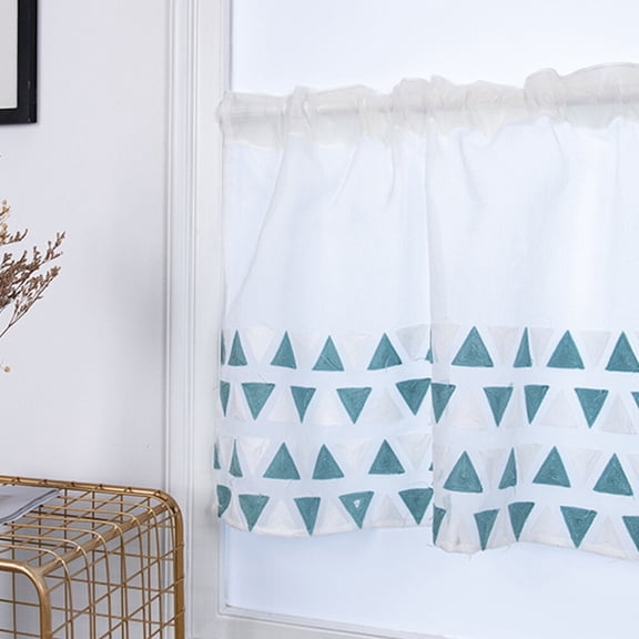 Yardwe Polyester Blackout Curtain Elegant Half Curtain for Bedroom 1Set