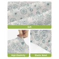 thumbnail image 4 of Botanical Flowers Bar Stool Covers Set of 4, Farmhouse Blue Floral Patterned Stretch Washable Bar Chair Covers with Backs, Removable Pub Counter Height Chair Cover for Kitchen Dining Room Cafe, 4 of 7