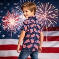 thumbnail image 6 of FINALGANG Boys 4th Of July Shirts American Flag Patriotic Shirt Usa Independence Day Shirt Casual Button Down Shirts For Kids Boys Red White And Blue Tops 7-8 Years, 6 of 6
