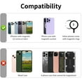 thumbnail image 3 of Zipper Pocket Card Slots RFID Blocking Kickstand Magnetic Back Bag, for Phone Case with Magnetic Suction, Such as for iPhone 12 13 14 15 Series, (Other Phones Come with Magnetic Rings), Winered, 3 of 8