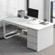 thumbnail image 4 of Drawers Storage Office Desk Standing Writing Living Room Student Computer Desks Black Setup Escritorios De Ordenador Furniture My Lux Decor Round, 4 of 24