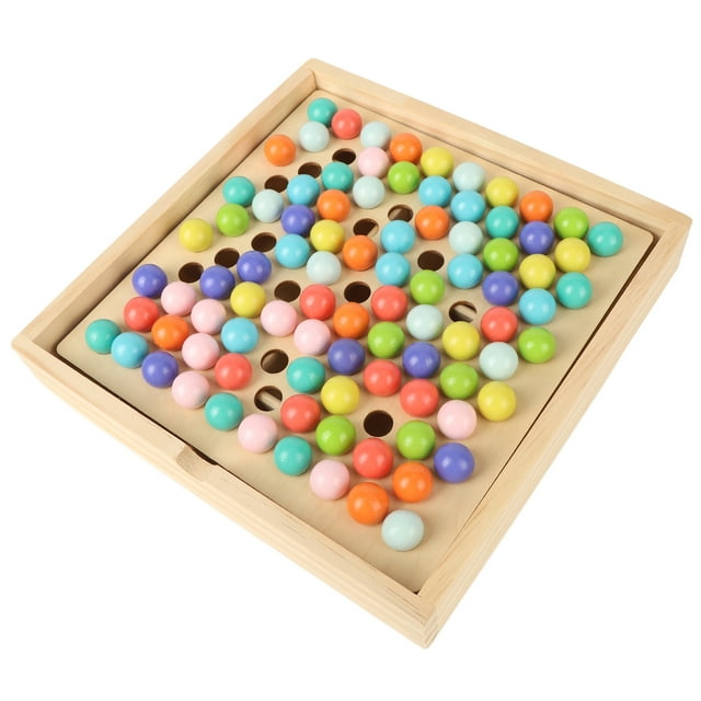 Juego de mesa con clavijas de madera aprendizaje concentración entrenamiento tablero de madera juego de cuentas a juego para la escuela para niños ANGGREK Otros