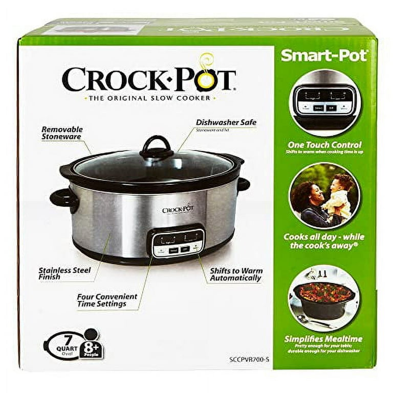 Crock-Pot 7-Quart Smart-Pot Slow Cooker Brushed Stainless Steel 