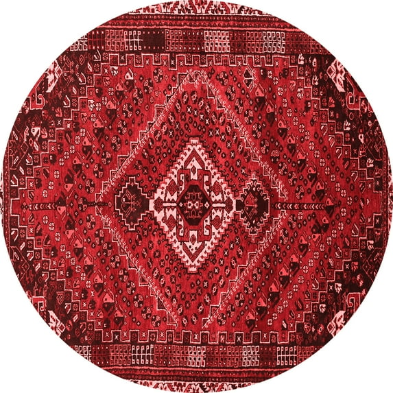 Ahgly Company Indoor Round Persian Red Traditional Area Rugs, 7' Round