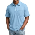 thumbnail image 2 of LIBRCLO Mens Polo Shirt with Pocket Short Sleeve Collar Casual Work Golf Shirts, 2 of 8