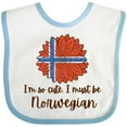 thumbnail image 3 of Inktastic I'm So Cute, I Must Be Norwegian Sunflower Boys or Girls Baby Bib, 3 of 4