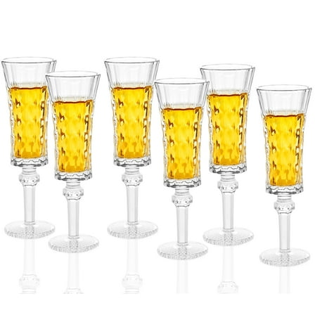 Soopiiso 1.5oz Cordial with Stem Shot Glasses (Set of 6)