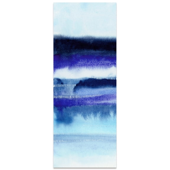 Empire Art Direct Shorebreak Abstract A Frameless Free Floating Tempered Glass Panel Graphic Wall Art, 63" x 24" x 0.2", Ready to Hang
