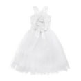 thumbnail image 5 of iEFiEL Little Big Girls Cross Back Flower Girl Dress Wedding Tulle Birthday Party Dress, 5 of 5