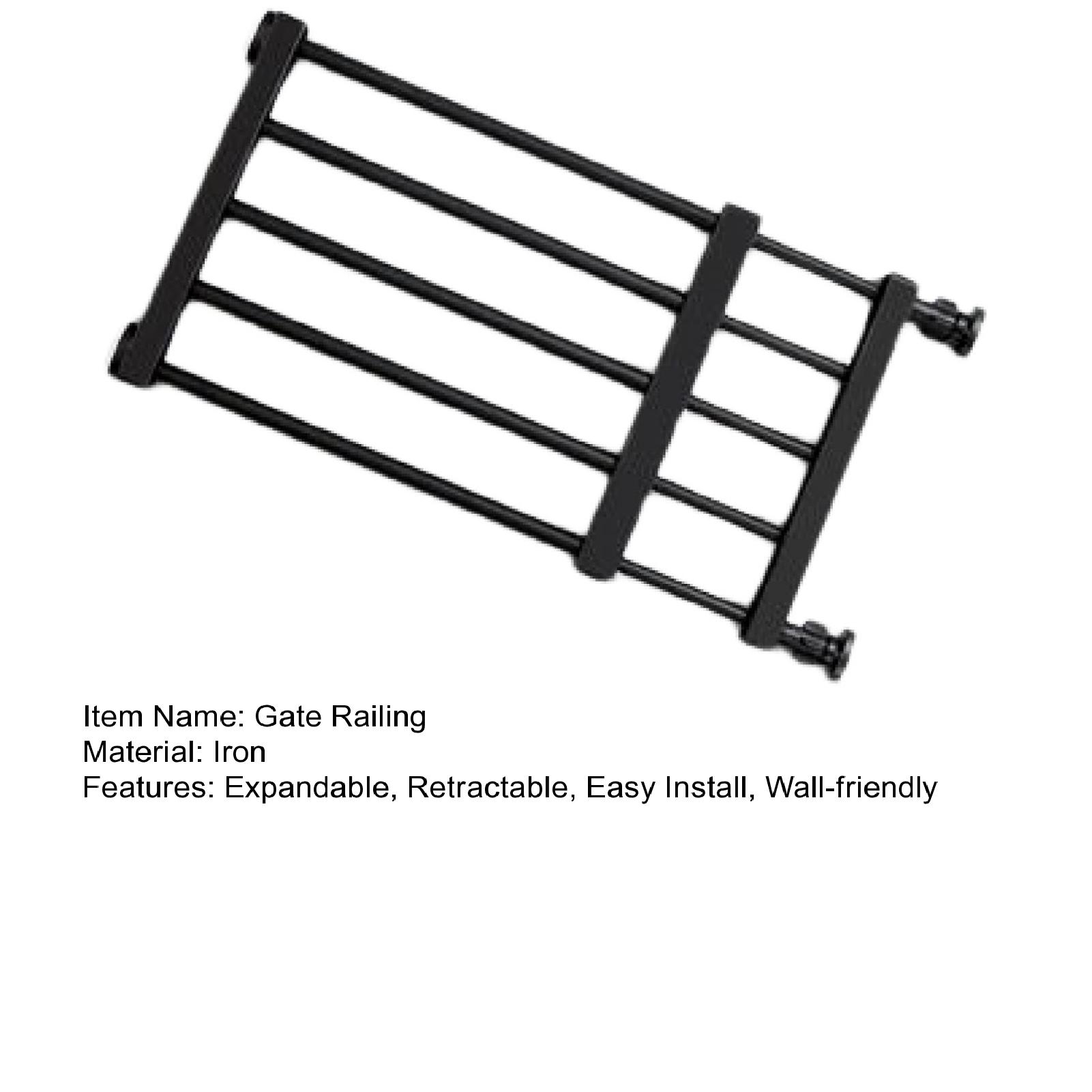 sunsanly Dog Gate with Door Punch-Free Design Expandable Width Short Pet Gate Stairs Doorways Metal Door Rail Indoor Gates for Small Dogs Puppy