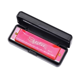 Lot De 2 Harmonicas 24 Trous Pour Enfants & Débutants – Bleu/Rouge – Aluminium & Plastique