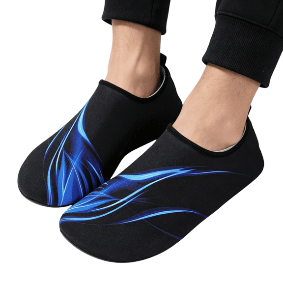 HTHLVMD Water Shoes, Quick-Dry Aqua Socks, Water Shoes for Women Men Quick-Dry Aqua Socks Swim Beach Outfits Barefoot Yoga Exercise Wear Sport Accessories Pool Camping Must Haves River Hiking, Blue 5