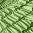 thumbnail image 3 of SGI Bedding 3 Piece Cotton Multi Ruffle Duvet Cover Sage Solid 600TC Oversized King, 3 of 7