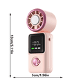 thumbnail image 3 of Mini Handheld Cooling Fan with Ice Compress, Portable Rechargeable Foldable Fan, High Speeds Personal Fan with Digital Display for Outdoor Travel, 3 of 7