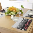 thumbnail image 4 of Ambesonne Black and White Place Mats Set of 4, Amsterdam Canal, Standard Size, Black White and Red, 4 of 6