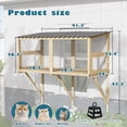 thumbnail image 3 of Cat Catio, Cat Window Box for Multiple Indoor Cats, Catio Pet Perch with Metal Mesh Locking Side Door, Wooden Enclosure Window All Weather Use 360° Enjoying Outdoors (Original Wood, Large), 3 of 9