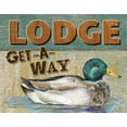 thumbnail image 2 of Williams, Todd 32x26 Black Ornate Wood Framed with Double Matting Museum Art Print Titled - Lake Resort, 2 of 4