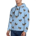 thumbnail image 3 of Balery Corgi Dog Pattern Mens Hoodie Kangaroo Pocket Hoodie Pullover Hooded Sweatshirt Ideal for Daily Wear Travel and Home-Medium, 3 of 7