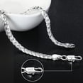 thumbnail image 3 of Pulsera sólida de cadena lateral con hebilla bonita de Plata de Ley 925 para mujeres y hombres, abalorio para regalo de fiesta, joyería de moda para boda, 3 of 5