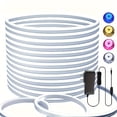 thumbnail image 2 of 32.8ft 10m Flexible Neon LED Strip Lights with Power Adapter, Super Bright Cuttable Low Voltage Lights, IP65 Waterproof for Indoor Outdoor Bedroom Pool Christmas Halloween Decor, 2 of 14