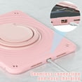 thumbnail image 4 of Dteck Case for iPad Pro 11 Inch 2024 5th Generation (M4), Heavy-Duty Shockproof Case with 360° Rotating Kickstand Adjustable Shoulder Strap Case Cover, Pink, 4 of 12
