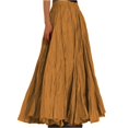 thumbnail image 3 of NANAIQ Maxi Skirts for Women 2025 - Long Flowy Pleated Pure Color Skirt, Casual Soft Casual Beach Skirt, Spring Summer Trendy Skirts for Women Daily Wear Coffee XL, 3 of 9