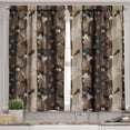 thumbnail image 2 of Ambesonne Brown Valance & Curtain, Coffee Typo Hearts Beans, 55"x24", Brown, 2 of 7