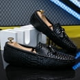 thumbnail image 5 of Men's Casual Loafers Slip On Leather Shoes Lightweight Driving Shoes Moccasins Classic Penny Loafer Flats Boat Shoes Outdoor Walking Shoes, 5 of 10