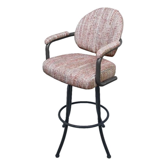 Swivel Metal Bar Stool 30" - M-70 - Watusi Madder - Black