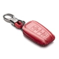 thumbnail image 2 of Vitodeco Genuine Leather Smart Key Fob Case Compatible with Toyota Rav4, Camry, Prius, Highlander, CH-R, Avalon, Toyota 86, Mirai (4 Buttons, Red), 2 of 5