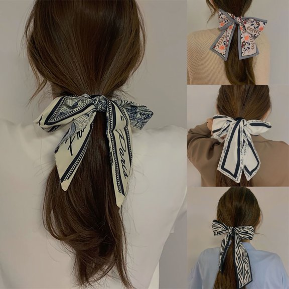 SPRING PARK Girls Printing Hair School Bows Ribbon Hair Band Hair Accessories