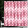 thumbnail image 3 of Ambesonne Fashion Shower Curtain, Horizontal Waves Ornament, 69"Wx70"L, Dark Pink and Soft Pink, 3 of 4