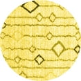 thumbnail image 1 of Ahgly Company Indoor Round Solid Yellow Modern Area Rugs, 8' Round, 1 of 4