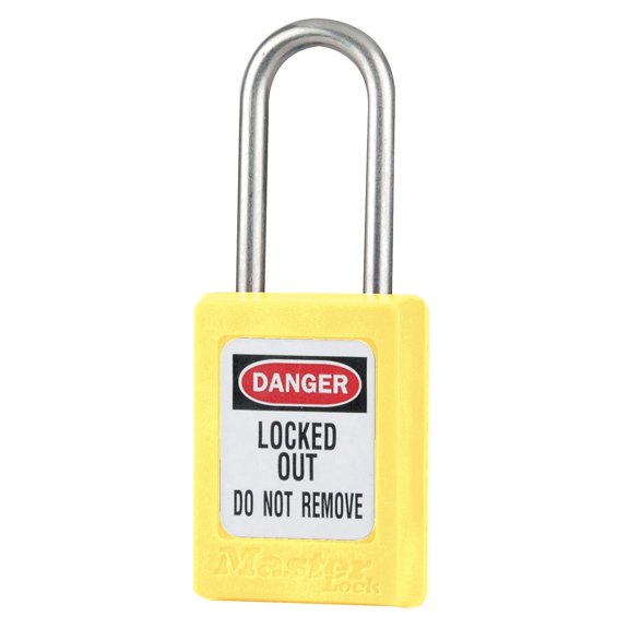 Master Lock Yellow Lockout Padlock, Alike Key Type, Thermoplastic Body Material