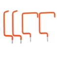 thumbnail image 4 of ELAYARD 4 Pcs Crochet de Vélo Orange Robuste avec Boulons pour Rangement Mural et Plafond de Garage, 4 of 7