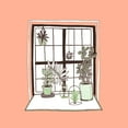 thumbnail image 2 of Amaya 20x20 Black Ornate Wood Framed with Double Matting Museum Art Print Titled - Peach Indoor Garden, 2 of 4