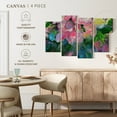 thumbnail image 5 of Elephant Stock Abstract Peonies Wall Art - Horizontal Multi Panel Canvas - Living Room Wall Decor - Abstract Multi Panel - Gray And Green Decor - 75" x 48", 5 of 8