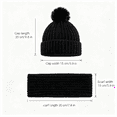 thumbnail image 3 of Baby Kids Winter Warm Hats, Infant Toddler Children Pom Pom Beanie Knit Cap Girls Boys-2 piece, 3 of 14