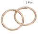 thumbnail image 3 of Uxcell 2 piezas Anillos de resorte de metal de 2" Anillos de llavero de resorte de disparo Clip redondo para llaveros DIY Bolsa Monedero Bolso de mano Dorado, 3 of 6