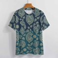 thumbnail image 4 of Paisley T-Shirt O Neck Oversize T-Shirts Short Sleeve Classic Tees Women Summer Graphic Tops, 4 of 5