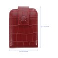 thumbnail image 2 of Portable Lipstick Case PU Alligator Printed Makeup Bag Cosmetic Pouch (Red), 2 of 7