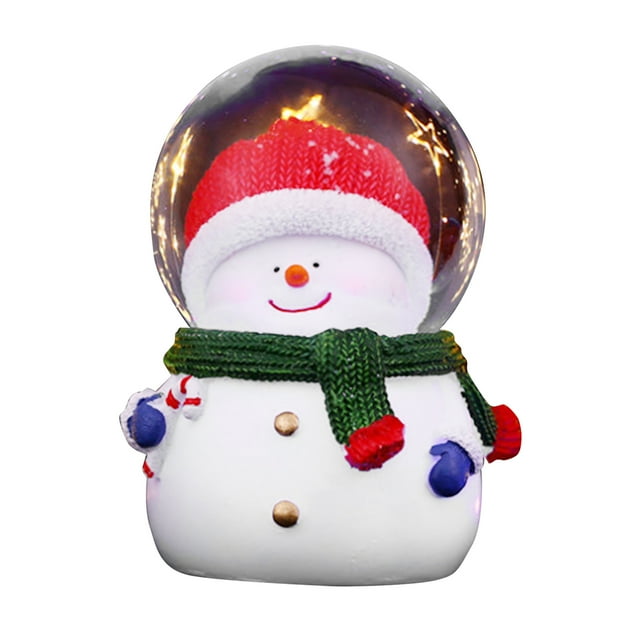 Globo de nieve con purpurina iluminada de resina, Globo de nieve navideño Color Bola de cristal navideña Globo de nieve navideño Características de vanguardia