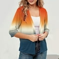 thumbnail image 6 of Womens Half Sleeve Open Front Cardigan Summer Shrugs Print Outerwear Casual Fashionable Vacation Cardigans, 6 of 6
