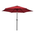 thumbnail image 2 of 10ft Patio Umbrella Outdoor with Tilt & Crank, 120" Dark Red/Orange, Steel Pole, Polyester Canopy - Beach, Garden, Commercial Use, 2 of 9