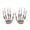 A, variant on Plastic Skeleton Hand Ornament – Ghost Hand Claw Prop with Floral Pendant for Spook House Party Decoration