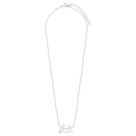 Forever Last Collier Langue des Signes en Argent Sterling