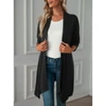 thumbnail image 4 of Gustave Open Front Draped Cardigan for Women Casual Long Sleeve Duster Cardigans Lightweight Solid Sweater Outwear "Black, 2XL", 4 of 6