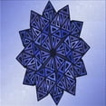 thumbnail image 1 of Ahgly Company Machine Washable Indoor Square Transitional Jeans Blue Area Rugs, 5' Square, 1 of 7