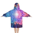 thumbnail image 2 of Colorful Tie Dye Burst Flower Pattern Blanket Hoodies for Kids 6-13YR Oversize Wearable Blanket Hoodies for Boys Girls Teens, 2 of 7